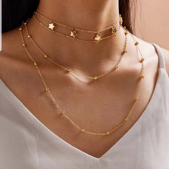 Nikkiwallflower Jewelry - *Billie* Star Choker Layered necklace